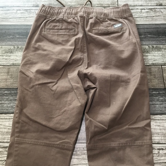 Eddie Bauer Chino Jogger Pants Women’s 4 Beige Tan Drawstring Zip Pockets - Picture 11 of 12